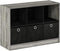 Furinno Basic 3x2 Cube Storage Bookcase Organizer with Bins in French Oak Grey/Black