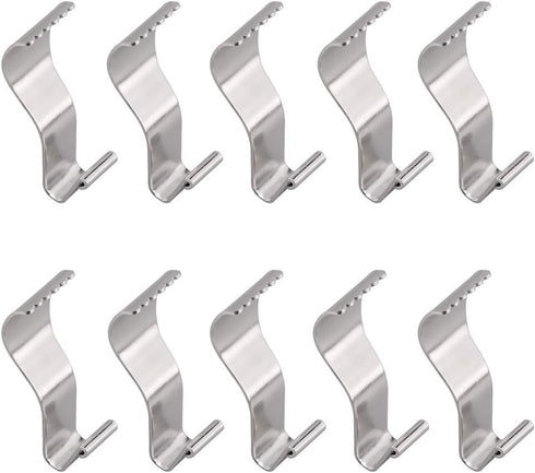 10 Piece Vinyl Siding Hooks, No Hole Heavy Duty Hanger, Jagged Design for Increased Grip