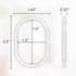 Amazer Plastic Shower Curtain Rings, 24 Pcs C Shaped Hooks for Shower Curtain, Clear for Bathroom