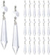 Pack 20(2.4 inch) H&D HYALINE & DORA Crystal Icicle Prisms Clear Glass Bead Octogan for Lamp Drop Chandelier DIY