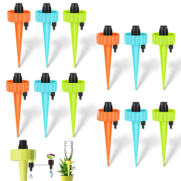 YIMIKE Plant Self Watering Spike, Plastic Self Watering Device with Slow Release Control Valve, 12PCS for Indoor &