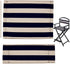 GORGECRAFT 21~16x8~21" Directors Chair Cover Canvas Replacement Seat Cover Classic Blue and
