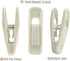 Velvet Hangers Clips, 20 Pack Ivory Pants Hanger Clips, Strong Clips for Thin Felt Hangers