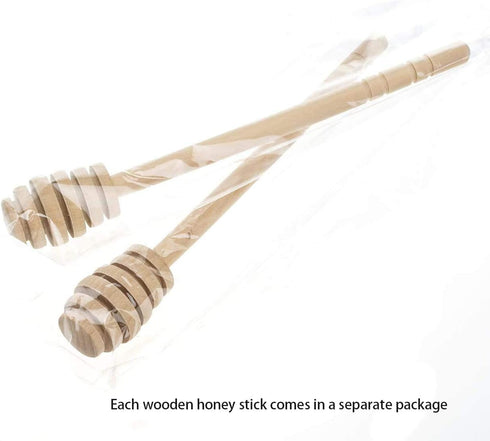 4 Pcs Wooden Honey Mixing Stirrer Sticks, 6.3 Inches Honey Dipper for Collecting and Dispensing Jam