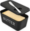 Large Plastic Butter Dish With Lid And Knife,Food Grade PP Butter Holder