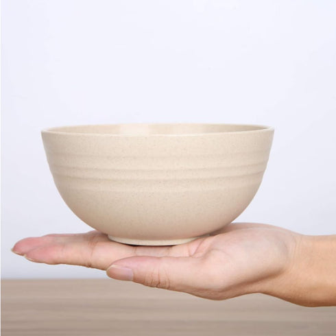 Unbreakable 24 oz Cereal Bowls, Reusable Wheat Straw Bowls, BPA-Free, 4 Set for Snacks and Dining