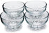 BOHEM'S Clear Glass Bowls Set of 4, 9.5 oz Small Serving Bowls for Dessert, Snack, Cereal, Fruit, Ice Cream
