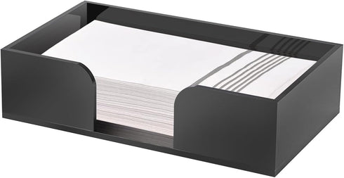 Sumnacon Acrylic Guest Towel Holder, Modern Rectangular Disposable Hand Towel Holders Tray for