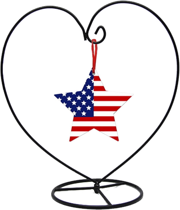 Heart-Shaped Ornament Display Stand by Archi, Iron Pothook Stand for Hanging Glass Terrarium (Heart-1)