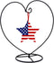 Heart-Shaped Ornament Display Stand by Archi, Iron Pothook Stand for Hanging Glass Terrarium (Heart-1)