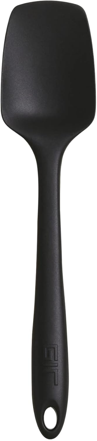 GIR: Get It Right Mini Silicone Spoonula Spatula - 8.3 In L x 1.8 In W, Black, Nonstick Kitchen Utensil
