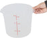 Met Lux 6 Quart Food Storage Container, Translucent Dishwashable Container with Red Volume Markers, Lids Sold Separately