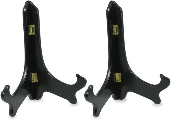 BANBERRY DESIGNS Black Wooden Easels, Premium Quality Folding Display Stand, 9" H, Set of 2