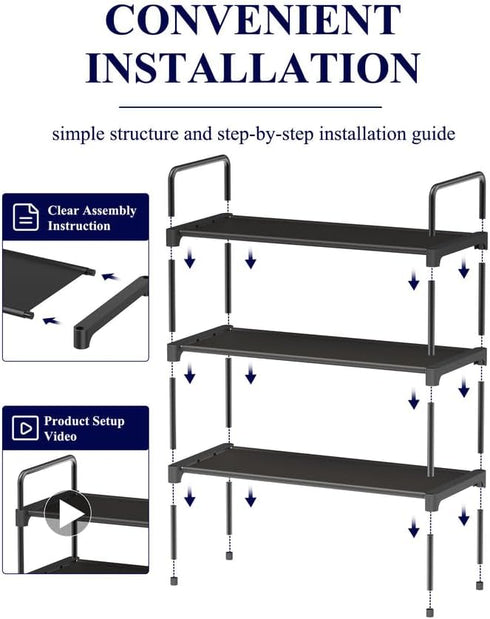 Closet, 27.6" Kitsure Shoe Rack for Sturdy Shoe Storage for Entryway, Space-Saving Shoe Rack Small and Shoe Shelf