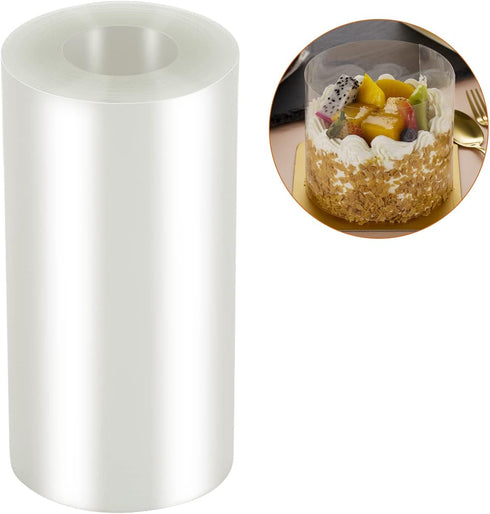 Cake Collars 4 x 394inch (5.9 mil thick) Transparent Acetate Sheets Rolls for Baking Edge Decorating