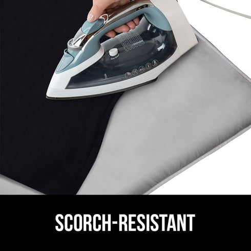 Gorilla Grip Portable Ironing Mat, Magnetic Ironing Blanket for Countertop, Silicone Coating, Travel Size 28x24
