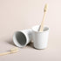 Gaolinci 2 5 Oz Pcs Simple White Ceramic Mouthwash Cups, Bathroom Brushing Cup