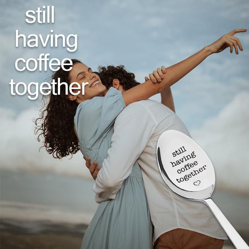 Coffee Spoon Gifts for Girlfriend, Boyfriend, Husband, Wife, Funny Moving Away Gifts for Coffee Lovers