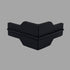 Whalen Post Insert Corner Connector for Shelving, Costco (12 Units), Black