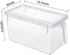 MineDecor Plastic Storage Containers, Square Food Storage Organizer with Lids for Fruits, Vegetables, Meat, Eggs (Set