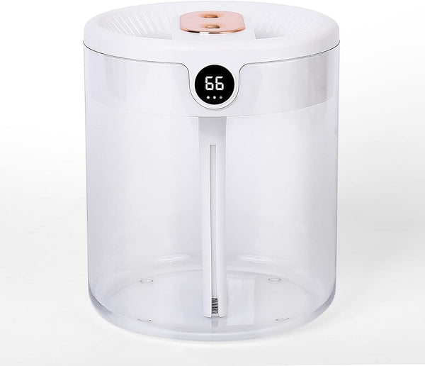 Desktop Humidifier for Bedroom, Plants, Office, 2L Auto Shut-Off Humidifier with Real-Time Monitoring and Adjusting