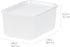 IRIS USA Plastic Storage Basket with Lid, 4-Pack, Stackable, for Kitchen Bathroom Bedroom Closet Kid's Room Office, Easy to Clean, Stylish Design, Shelf Organizer, Pearl by IRIS