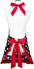 Violet Mist Vintage Apron for Women with Pockets, Cute Polka Dot Retro Stylish Apron (Red)