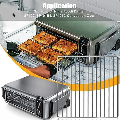 Air Fryer Rack for Ninja Foodi: 10 in 1 SP101 Digital Air Fryer Countertop Oven, Stainless Steel Accessories Baking Tray