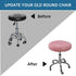 2 Pack Shukii Stool Covers - Soft Slipcover with Elastic Cushion for Round Bar Stool Seat Covers (Pink, Large)
