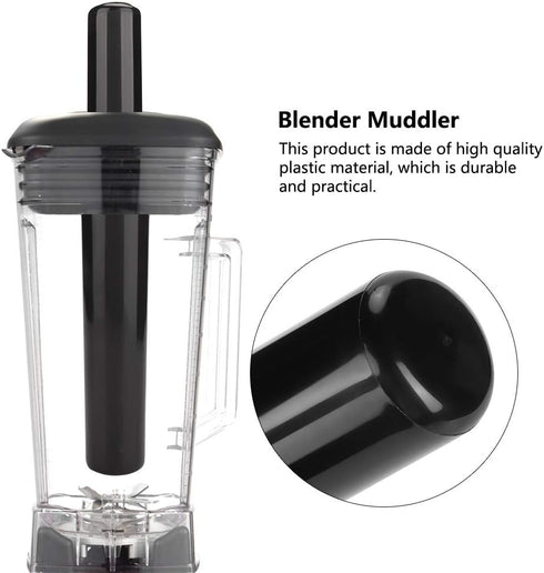 Blender Tamper Stick, Replacement Plunger Tool for Cooking Machine, Plastic Muddler for Blender Mixer 24cm