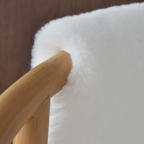 3x5 ORINOVA White Shaggy Bunny Fur Rugs for Living Room Washable Furry Area Rugs for Bedroom Nursery Rug Teen Room Dcor