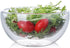 High Temperature Resistant Double Layer Glass Bowl, Borosilicate Heat-Resistant Transparent Fruit Salad Bowl (250ml)