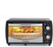 Holstein Housewares 4 Slice Countertop Toaster Oven with 60 Minute Timer, Compact Design in Sleek Black.