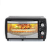 Holstein Housewares 4 Slice Countertop Toaster Oven with 60 Minute Timer, Compact Design in Sleek Black.