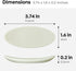 Carrotez Small Silicone Coffee Spoon Rest, 2 pcs, Flexible Almond-Shaped for Kitchen Utensil Rest (Ivory)