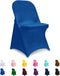 Spandex Chair Covers, RoyalBlue Folding Chair Covers 12 PCS, Universal Fitted Chair