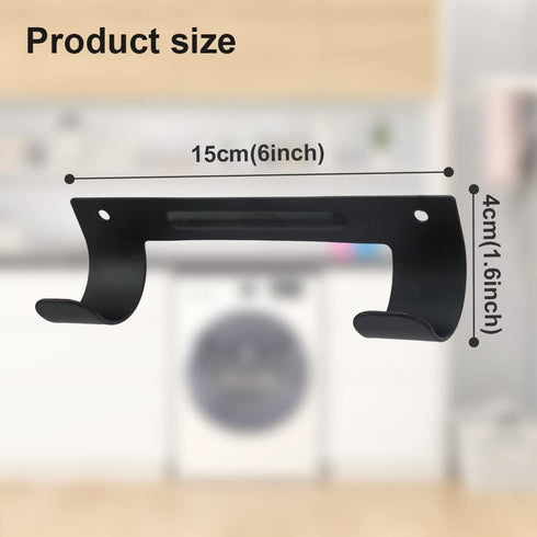 Ironing Board Hanger Wall Mount, Organizer Wall Rack for Laundry Rooms, Storage Rack Hanging Shelf Hanger (Black)