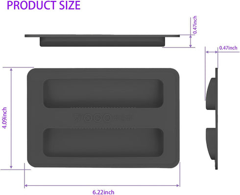 2 Pack Toaster Cover 2 Slice Toaster Cover Silicone Toaster Lid Bread Machine Cover Bread Maker Accessories (Black)