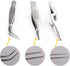 Kitchen Cooking Tweezers Culinary, 3 Piece Set Stainless Steel Precision Tongs with Offset Tip for Food Design Styling