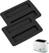 Toaster Cover 2 Slice, 2 Pack Silicone Toaster Covers, Washable Machine Cover for Kitchen Appliances (Black)