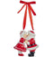 Kurt Adler Porcelain Kissing Santa and Mrs. Claus Christmas Ornament