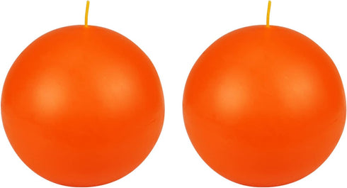 Zest Candle Ball Candles, 2-Piece, 4-Inch, Orange
