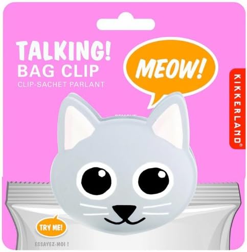 Kikkerland Cat Talking Bag Clip