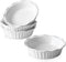 LIFVER Set of 4 Ceramic Pie Pans for Baking 6 Inches, 11.6 OZ Deep Round Mini Pie Plates Tart Pans