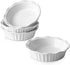 LIFVER Set of 4 Ceramic Pie Pans for Baking 6 Inches, 11.6 OZ Deep Round Mini Pie Plates Tart Pans