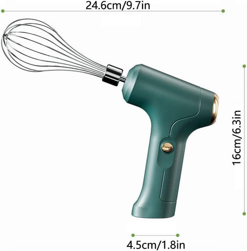 Electric Handheld Mixer with 2 Stirring Rods, 3 Speed Modes for Whipping, Mixing Pudding, Cookies, Cakes, Batters, USB