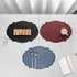 KJGDSJ Set 6 Double-Texture Faux Leather Oval Placemats of Washable Heat Insulation Mats Watertight and Non-Slip