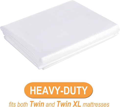 Heavy-Duty Twin and XL Mattress Bag for Moving 39-Inch by 96-Inch Waterproof Mattress Storage Bag Recyclable Plastic Mattress Cover Puncture-Resistant Mattress Protector by VICMORE