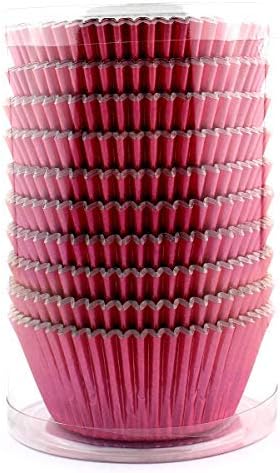 Eoonfirst Pink Foil Cupcake Case Liners, 198 Pcs - Valentine's Day Baking Muffin Paper Cups