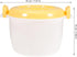 OSALADI 1L Microwave Rice Cooker Mini Rice Cooker Steamer Keep Warm Function for Soups Stews Grains Oatmeal Yellow by OSALADI
